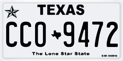 TX license plate CCO9472