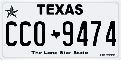 TX license plate CCO9474