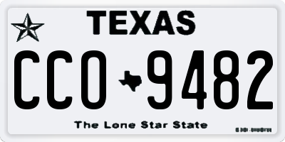 TX license plate CCO9482