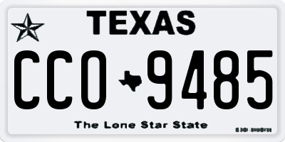 TX license plate CCO9485