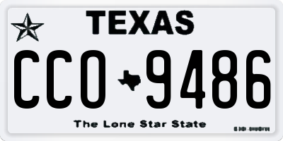 TX license plate CCO9486