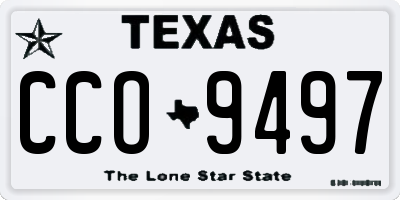 TX license plate CCO9497