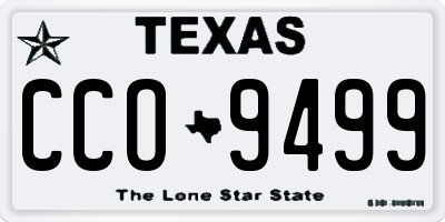 TX license plate CCO9499