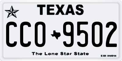 TX license plate CCO9502