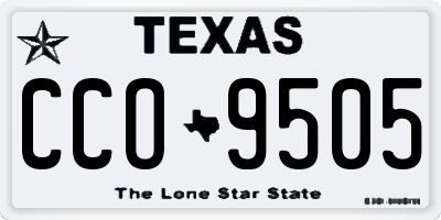 TX license plate CCO9505