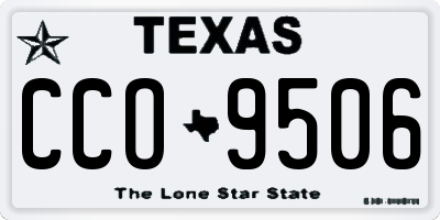 TX license plate CCO9506