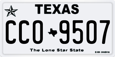 TX license plate CCO9507
