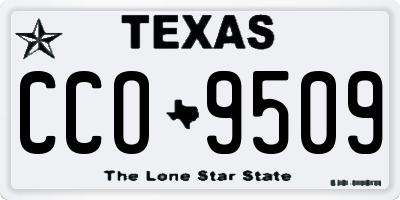 TX license plate CCO9509