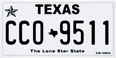 TX license plate CCO9511