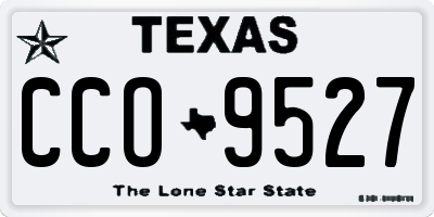 TX license plate CCO9527