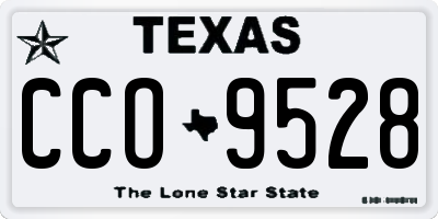 TX license plate CCO9528