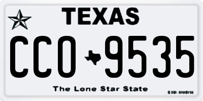 TX license plate CCO9535