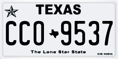 TX license plate CCO9537
