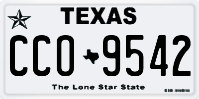 TX license plate CCO9542