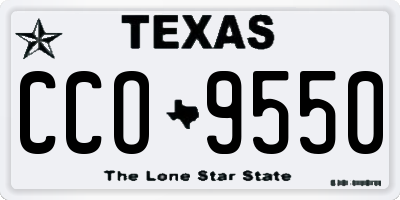 TX license plate CCO9550