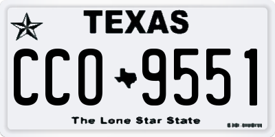TX license plate CCO9551