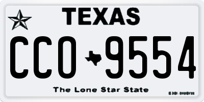 TX license plate CCO9554