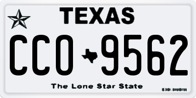 TX license plate CCO9562