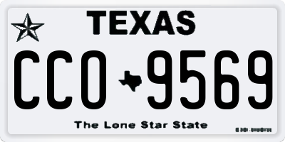 TX license plate CCO9569