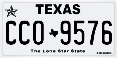TX license plate CCO9576