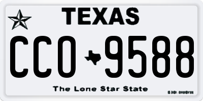 TX license plate CCO9588