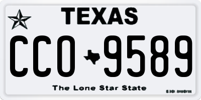 TX license plate CCO9589