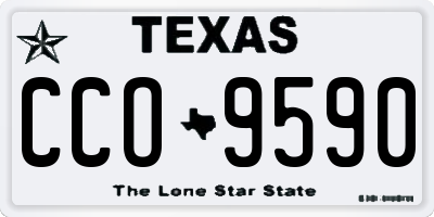 TX license plate CCO9590