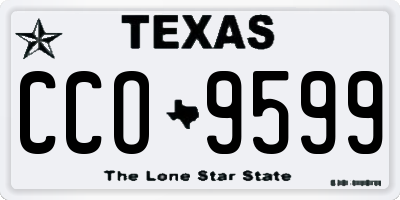 TX license plate CCO9599