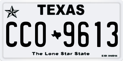TX license plate CCO9613