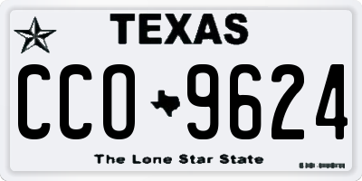 TX license plate CCO9624