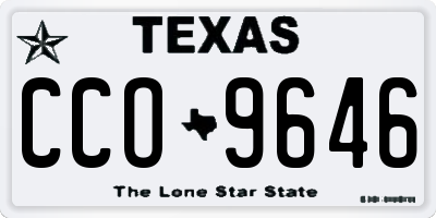 TX license plate CCO9646
