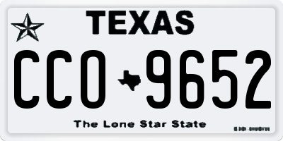 TX license plate CCO9652