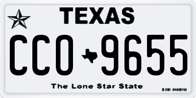 TX license plate CCO9655