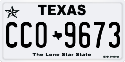 TX license plate CCO9673