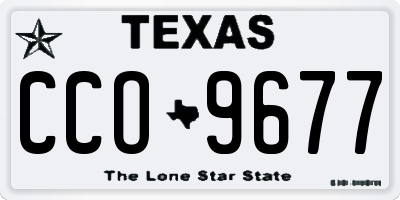TX license plate CCO9677