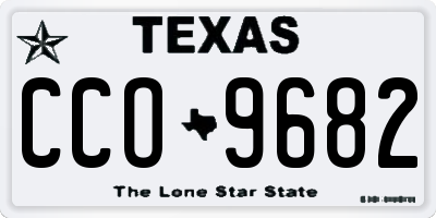 TX license plate CCO9682