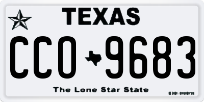 TX license plate CCO9683