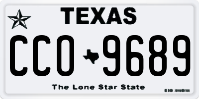 TX license plate CCO9689