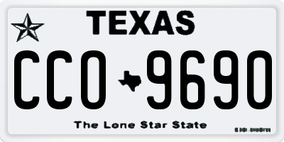 TX license plate CCO9690