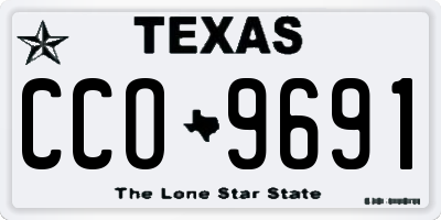 TX license plate CCO9691