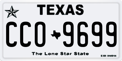 TX license plate CCO9699