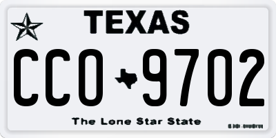 TX license plate CCO9702