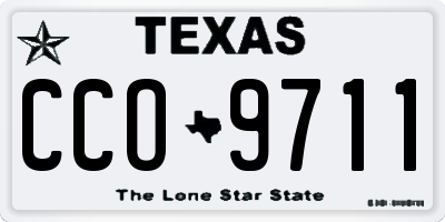 TX license plate CCO9711