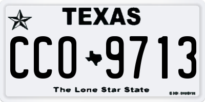 TX license plate CCO9713