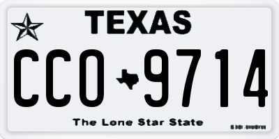 TX license plate CCO9714