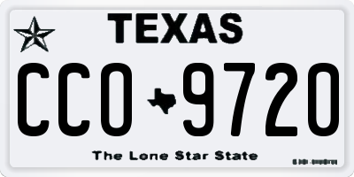 TX license plate CCO9720