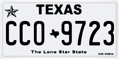 TX license plate CCO9723