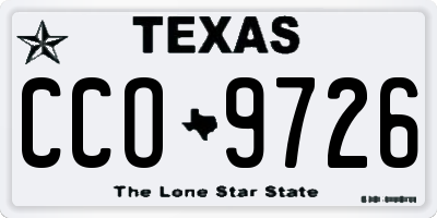 TX license plate CCO9726