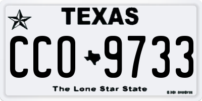 TX license plate CCO9733