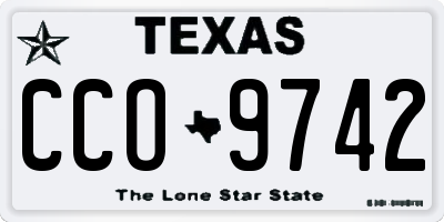 TX license plate CCO9742